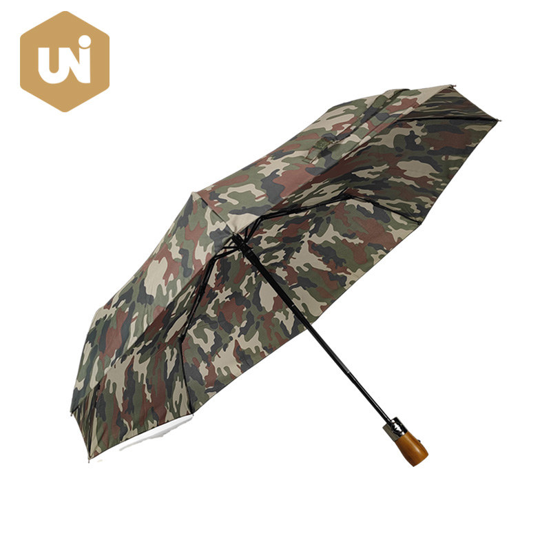 Camouflage Gent Folding Auto Åbn og Luk Paraply