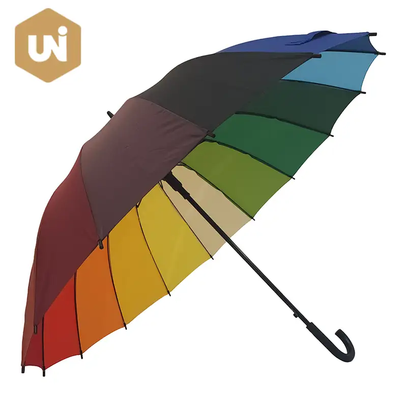 Rainbow Adult Stick Automatisk Paraply